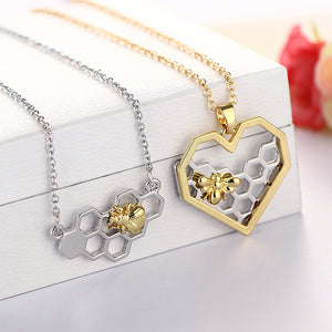 Honeycomb Bee Necklace