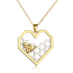 Honeycomb Bee Necklace